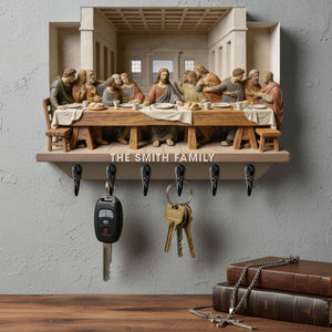 The Last Supper Acrylic Key Hanger - Personalized Gifts For Christians 04HYQN060126 - Key Hanger - GoDuckee