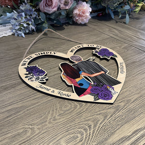 We're Simply Meant To Be Personalized Halloween Couple Wood Sign Gift For Couple - Wood Sign - GoDuckee