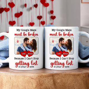 Custom Photo Gifts For Couple Personalized Coffee Mug I Can't Stop Getting Lost In Your Eyes - Coffee Mugs - GoDuckee