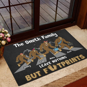 Personalized Gifts For Family Doormat Leave Nothing But Footprints - Doormats - GoDuckee