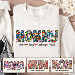 Personalized Gifts For Mom Shirt, Adorable Floral Grandkids 012ACDT290325 - Shirts - GoDuckee