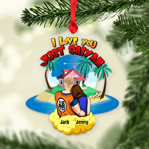 Couple I Love You Just Say, Personalized Ornament, Couple Beach House Ornament, Gift For Him/Her 02httn260923hh - Ornament - GoDuckee