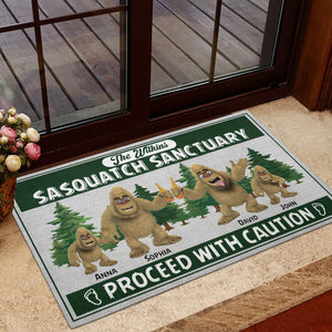 Sasquatch Sanctuary, Gift For Family, Personalized Dootmat, Bigfoot Family Doormat, 05QHTN301123 - Doormat - GoDuckee