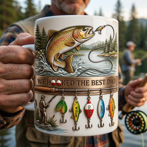 Fishing Best Dad Coffee Mug - Personalized Gifts For Father 02palu090426 - Coffee Mug - GoDuckee