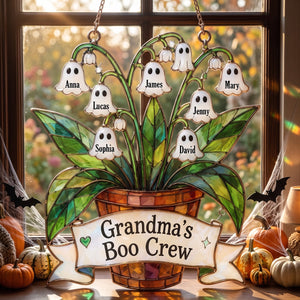 Ghost Grandma Lily Of The Valley Suncatcher Ornament - Personalized Gifts For Grandma 02natn010826