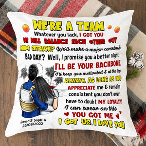 I Got Us, I Love You Personalized Square Pillow CC-02QHTN050723HH, Gift For Couple - Pillow - GoDuckee