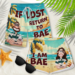 Personalized Gifts For Couple Beach Shorts Set Summer Vacation 02XQLU180125PA - Shorts and Pants - GoDuckee