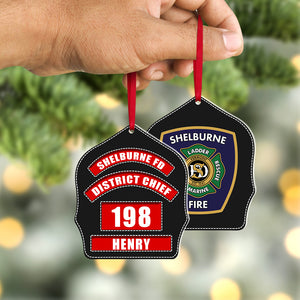 Fire Protection Fire Department Logo, Personalized Shape Ornament - Ornament - GoDuckee