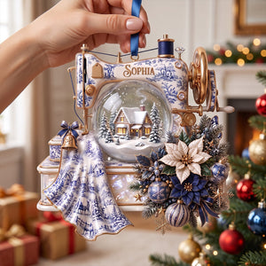 Toile de Jouy Christmas Sewing Ornament - Personalized Gifts For Christmas 02patn290826