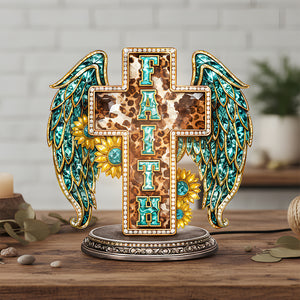 Glowing Faith Cross Light Box - Personalized Gift For Jesus Lovers 03HUDT061225 - Light Box - GoDuckee