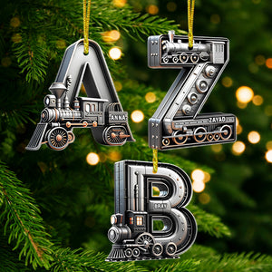 Custom Alphabet Letter Gifts For Train Lovers Christmas Ornament 05xqtn231024 - Ornament - GoDuckee