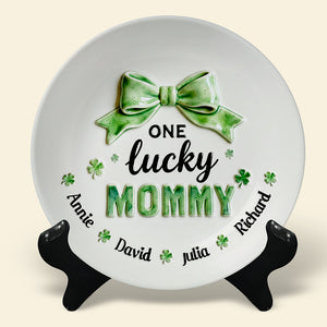 Patrick's Day Round Ceramic Plate - Personalized Gifts For Grandma and Mom 01pgdt090226 - Ceramic Round Plate - GoDuckee