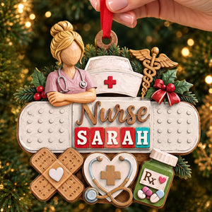Dedicate Nurse Wood Effect Ornament, Personalized Gifts For Nurse, RN, CNA,... 01QHDT161026