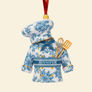 Toile de Jouy Christmas Ornament - Personalized Gift for Chefs 03pgqn181025 - Ornament - GoDuckee