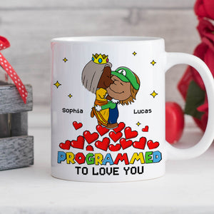 Personalized Gifts For Couple Coffee Mug 02totn201224hg Programmed To Love You - Coffee Mug - GoDuckee