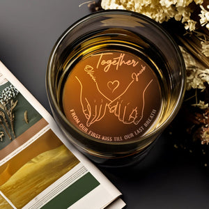 Personalized Gifts For Couple Engraved Whiskey Glass 02ACQN190624 - Drinkware - GoDuckee