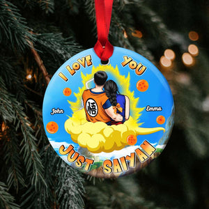 I Love You, Couple Gift, Personalized Ceramic Ornament, Couple Hugging Ornament, Christmas Gift 02HTHN160923HH - Ornament - GoDuckee