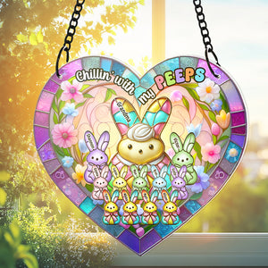 Personalized Gifts For Grandma Suncatcher Ornament, Chillin' With My Peep 01TGDT170225 - Ornament - GoDuckee
