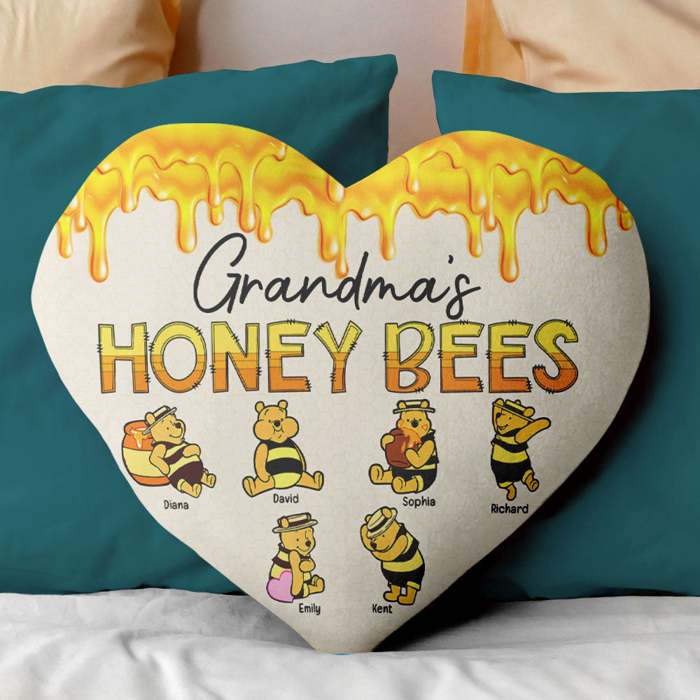 Personalized Gifts For Grandma Pillow Grandma's Honey Bees 02htqn190224 - Pillows - GoDuckee
