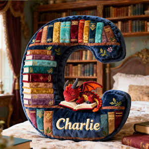Book Dragon Alphabet Initial Letters Pillow, Personalized Gifts For Book Lovers 05qhtn191125 - Pillow - GoDuckee