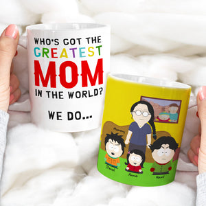 Personalized Gift For Mom Coffee Mug, The Greatest Mom In The World Mother's Day 01NALU280325HG - Coffee Mug - GoDuckee