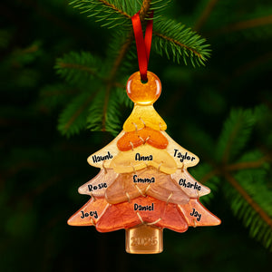 Glass Family Tree Ornament - Personalized Gifts For Family 05tglu151025 - Ornament - GoDuckee