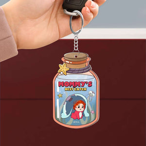 Personalized Gifts For Mom Keychain Mommy's Best Catch 03HTHN010324 - Keychains - GoDuckee
