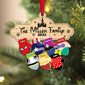 Family Mittens, Personalized 03NATN271023-01 Acrylic Ornament, Christmas Gift For Family - Ornament - GoDuckee