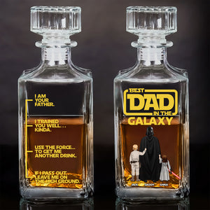 Galaxy Dad Whiskey Bottle - Personalized Gift For Dad 01TOTN060525HHHG - Whiskey Bottle - GoDuckee