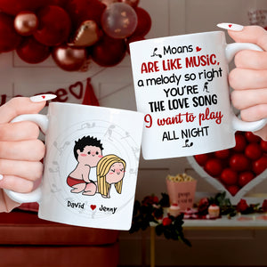 Personalized Gifts For Couple Coffee Mug Moans Are Like Music - Coffee Mugs - GoDuckee