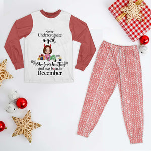Personalized Gifts For Knitting Lovers Pajamas Christmas 01XQLU131124HH - Pajama Set - GoDuckee