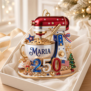 USA 250th Anniversary Stand Mixer Christmas Ornament - Personalized Gifts For Bakers 03pgdt310826
