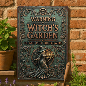 Witch's Garden Personalized Funny Gifts For Witch Lovers Metal Sign 02natn150725 - Metal Signs - GoDuckee