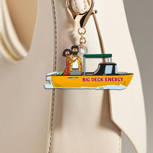 Personalized Gifts For Couple Keychain, Happy Trip On Motorboat 03qhtn070225hg - Keychains - GoDuckee