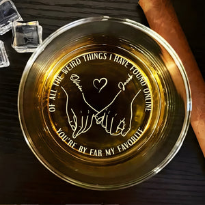 Personalized Gifts For Couple Engraved Whiskey Glass 03ACQN190624 - Drinkware - GoDuckee