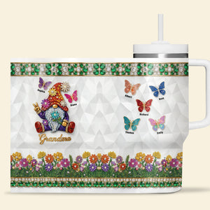 Garden Gnome 40oz Tumbler With Handle - Personalized Gifts For Grandma And Mama 04tyqn020426 - Tumbler Cup - GoDuckee
