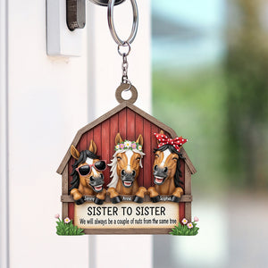 Funny Horse Gang Keychain - Personalized Gifts For Sisters 03qhtn300525 - Keychains - GoDuckee