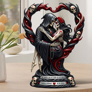 Love To Death Acrylic Plaque Personalized Gifts For Couple 05TGQN180625 - Shaped Plaques - GoDuckee