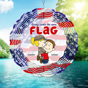 Personalized Gifts For Veteran Couple Wind Spinner 04toqn160125hg - Ornament - GoDuckee