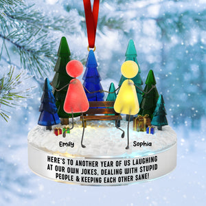 Sea Glass Friendship Ornament – Personalized Christmas Gifts For Besties 05naqn281025 - Ornament - GoDuckee