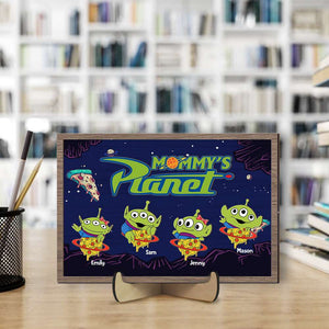 Personalized Gifts For Mom Wood Sign Mommy's Planet 02TOMH270224 - Wood Signs - GoDuckee