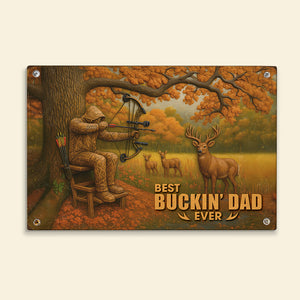 Hunting Dad Print Metal Sign - Personalized Gifts For Father 02HUQN020525 - Metal Signs - GoDuckee