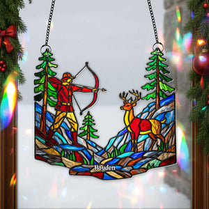 Hunter’s Shot Suncatcher Ornament - Personalized Christmas Gifts For Hunters 02OHLU070825 - Ornament - GoDuckee