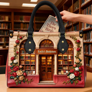 Book Store Theme Leather Bag - Personalized Gifts For Book Lover Leather Bag 02NALU060226 - Leather Bag - GoDuckee