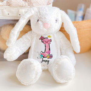Personalized Gift For Easter Day Alphabet Stuffed Bunny 04XQMH130325 - Bunny - GoDuckee
