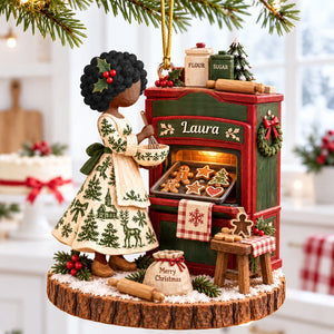Toile De Jouy Baking Girl Christmas Ornament - Personalized Gifts For Bakers 03paqn031026 - Ornament - GoDuckee