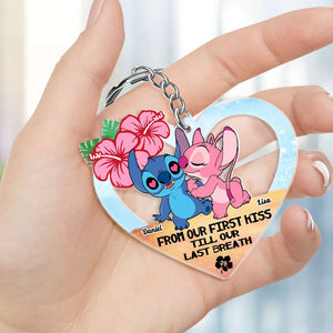 From Our First Kiss Till Our Last Breath, Personalized Keychain, Gift For Couple 04ACHN220623 - Keychains - GoDuckee