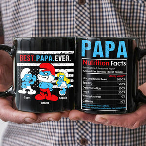 Best Papa Ever Gift 01DNPO210423 Personalized Family Black Mug - Coffee Mug - GoDuckee