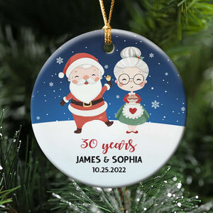 Old Christmas Couple, Couple Gift, Personalized Ornament, Christmas Couple Ornament, Anniversary Gift - Ornament - GoDuckee