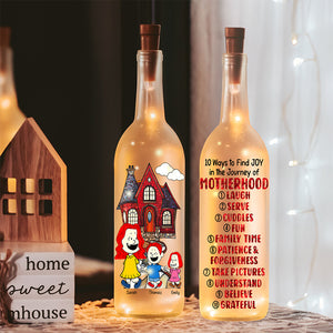 Personalized Gifts For Mom Bottle Lamp 05tgqn060325hh The Journey Of Motherhood - Bottle Lamp - GoDuckee
